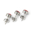 Petrol Dripping Stainless Steel Stud Flag Earrings